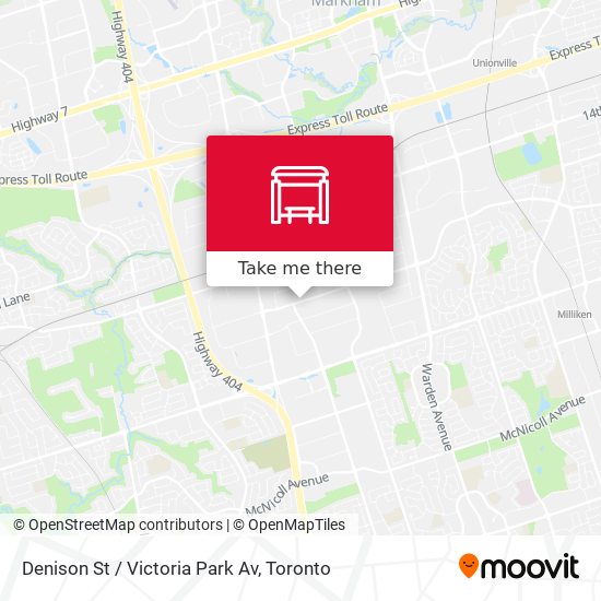 Denison St / Victoria Park Av plan
