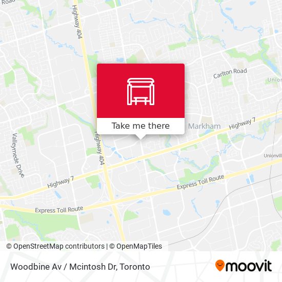 Woodbine Av / Mcintosh Dr map