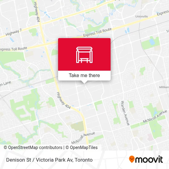 Denison St / Victoria Park Av map