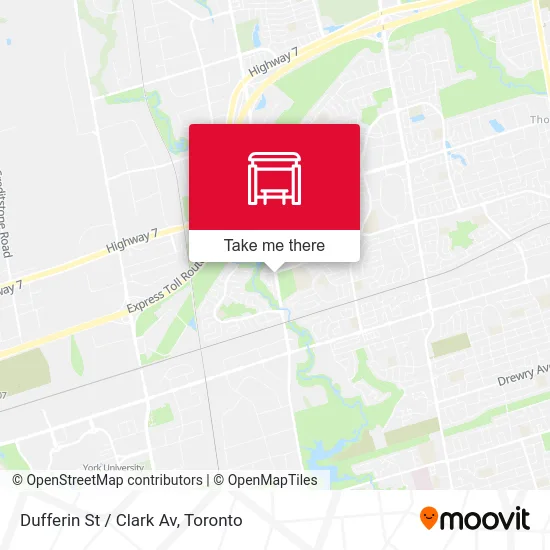 Dufferin St / Clark Av map