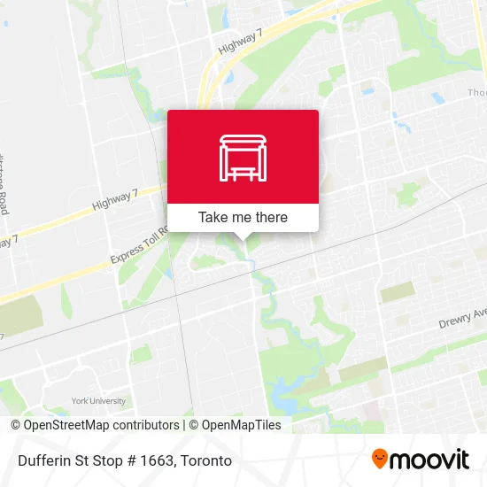Dufferin St Stop # 1663 map