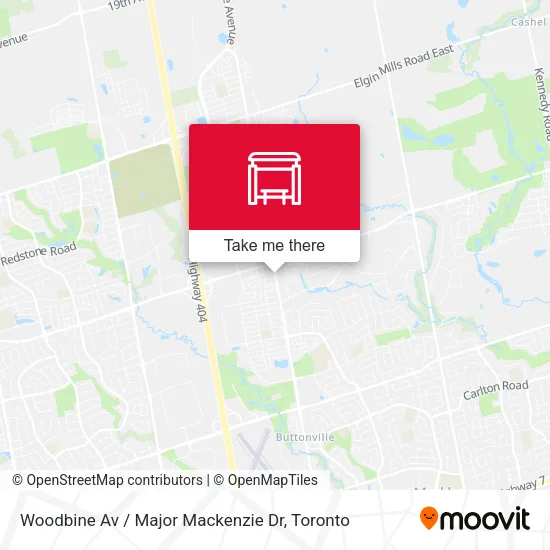 Woodbine Av / Major Mackenzie Dr map