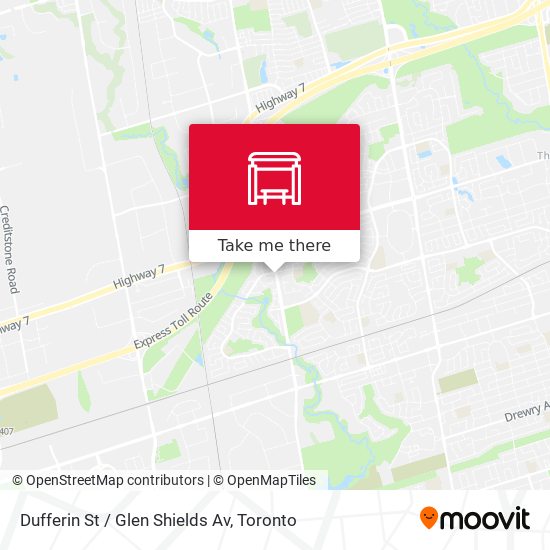 Dufferin St / Glen Shields Av map
