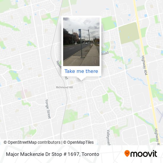 Major Mackenzie Dr Stop # 1697 map