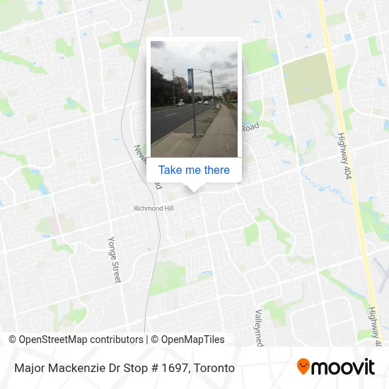 Major Mackenzie Dr Stop # 1697 map
