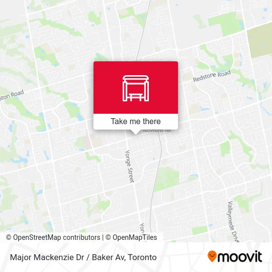 Major Mackenzie Dr / Baker Av map