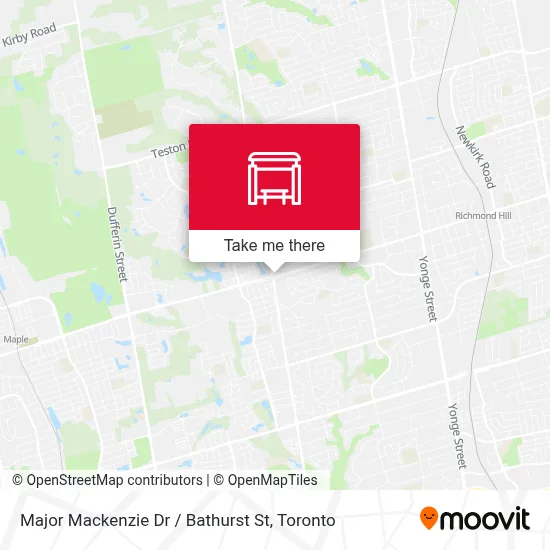Major Mackenzie Dr / Bathurst St map