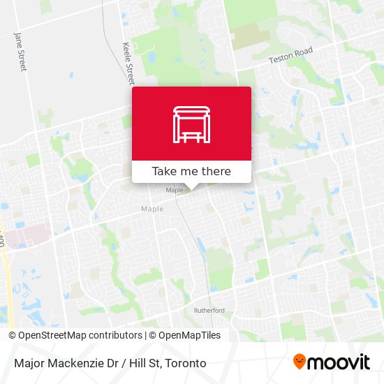 Major Mackenzie Dr / Hill St map