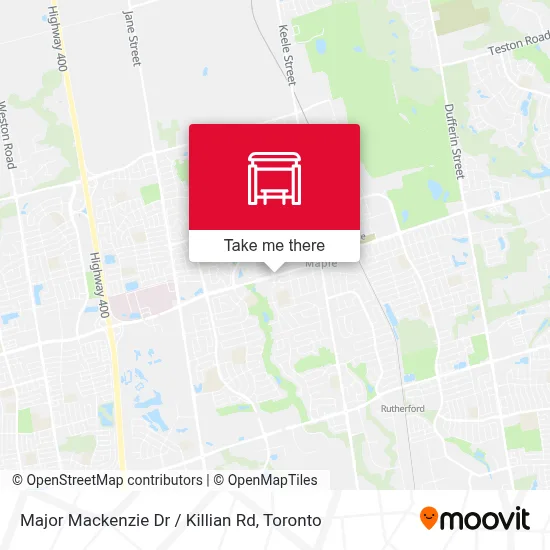 Major Mackenzie Dr / Killian Rd map