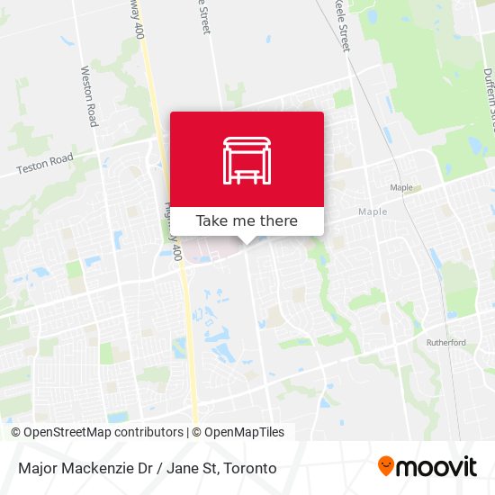 Major Mackenzie Dr / Jane St map