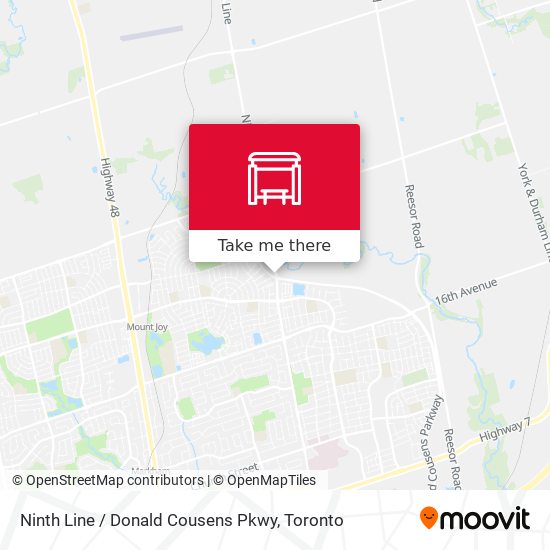 Ninth Line / Donald Cousens Pkwy map