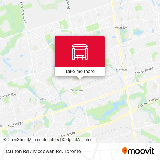 Carlton Rd / Mccowan Rd map