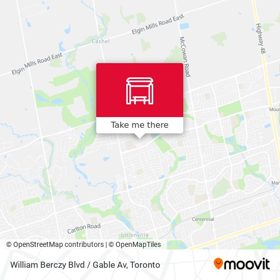 William Berczy Blvd / Gable Av map