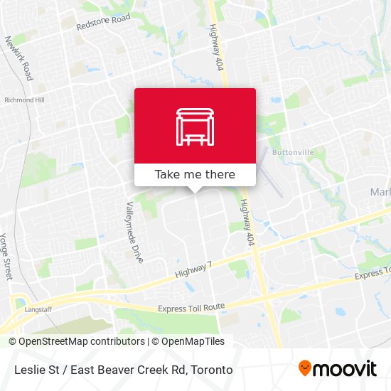Leslie St / East Beaver Creek Rd map