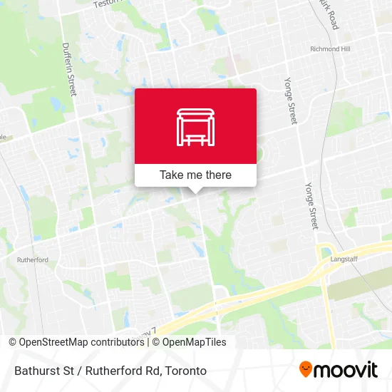 Bathurst St / Rutherford Rd map