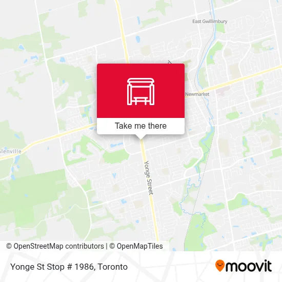 Yonge St Stop # 1986 map