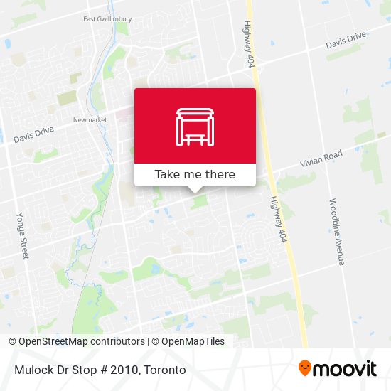 Mulock Dr Stop # 2010 map