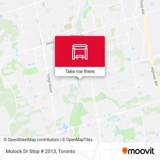 Mulock Dr Stop # 2013 map