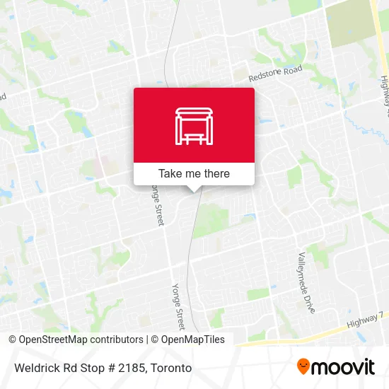Weldrick Rd Stop # 2185 map