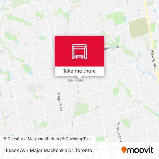 Essex Av / Major Mackenzie Dr map