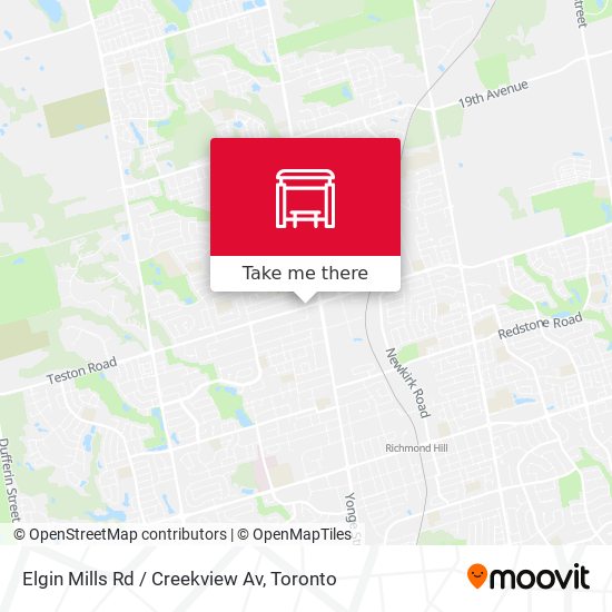 Elgin Mills Rd / Creekview Av map