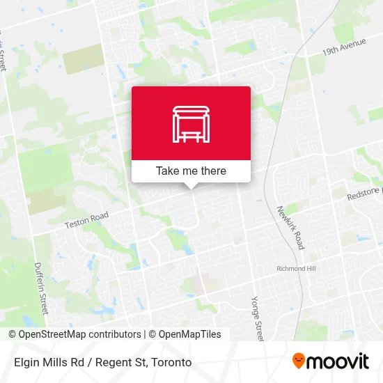 Elgin Mills Rd / Regent St map