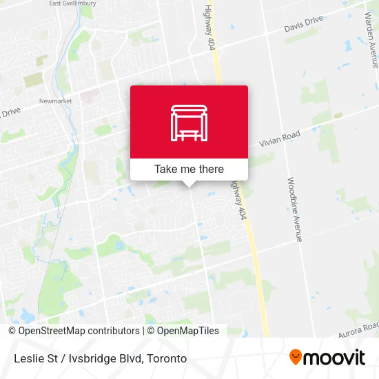 Leslie St / Ivsbridge Blvd map