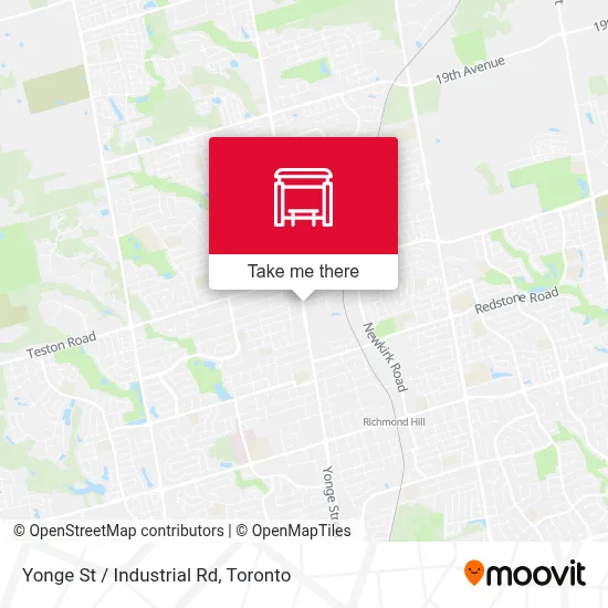 Yonge St / Industrial Rd map