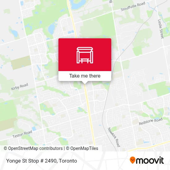 Yonge St Stop # 2490 map