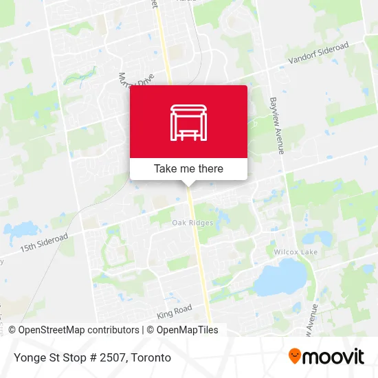 Yonge St Stop # 2507 map
