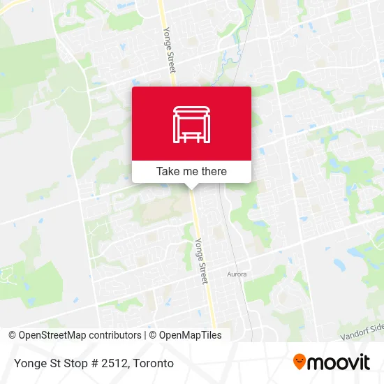 Yonge St Stop # 2512 map