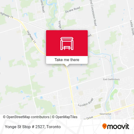 Yonge St Stop # 2527 map