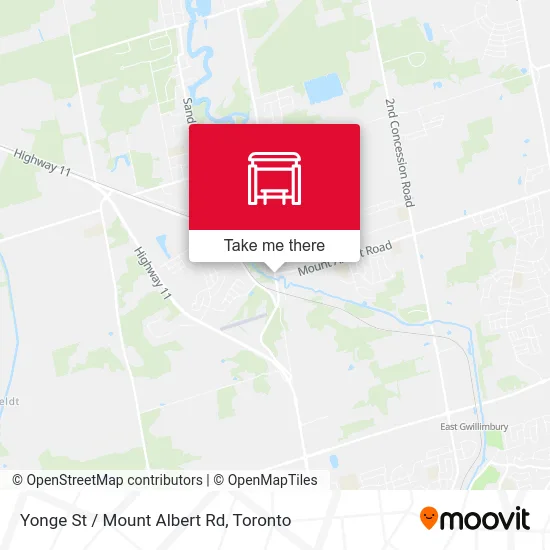 Yonge St / Mount Albert Rd map