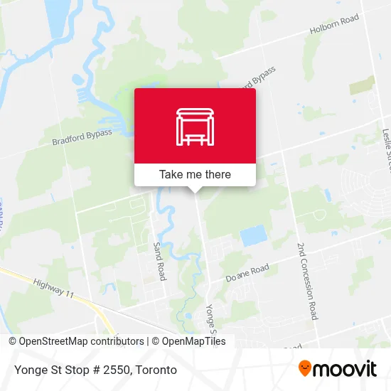 Yonge St Stop # 2550 map