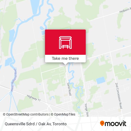 Queensville Sdrd / Oak Av map