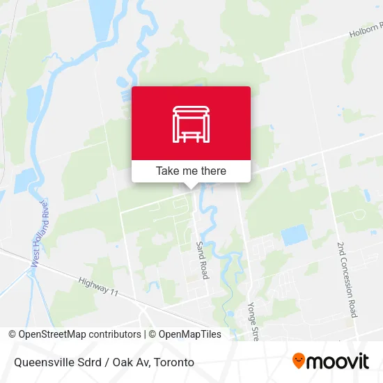 Queensville Sdrd / Oak Av map