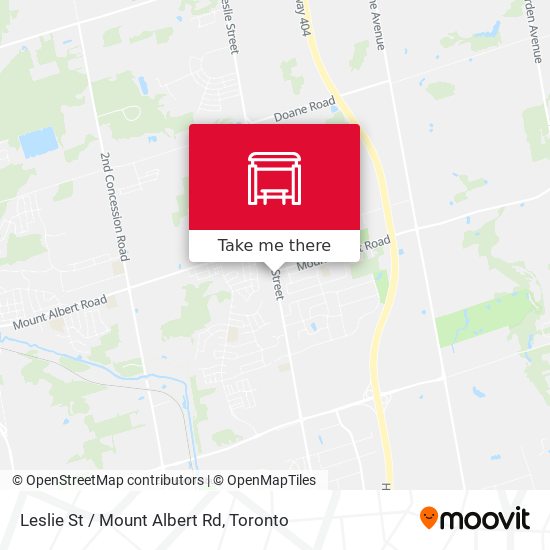 Leslie St / Mount Albert Rd map