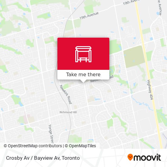 Crosby Av / Bayview Av map