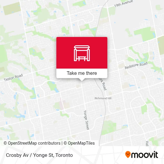 Crosby Av / Yonge St map