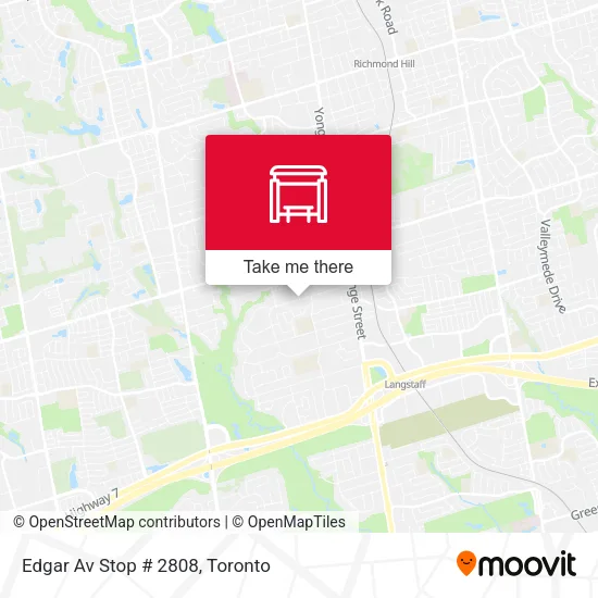 Edgar Av Stop # 2808 map