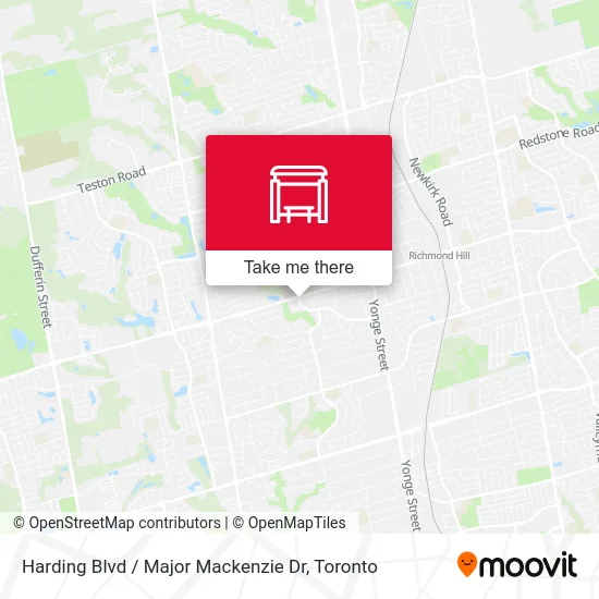 Harding Blvd / Major Mackenzie Dr map