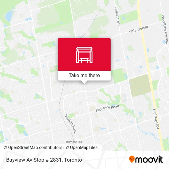 Bayview Av Stop # 2831 map