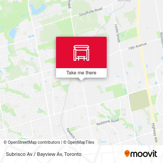 Subrisco Av / Bayview Av map