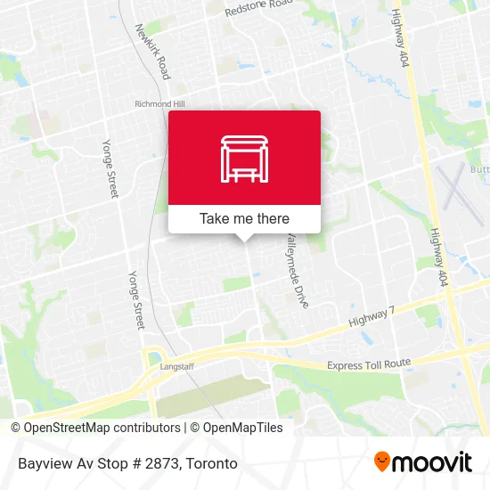 Bayview Av Stop # 2873 map