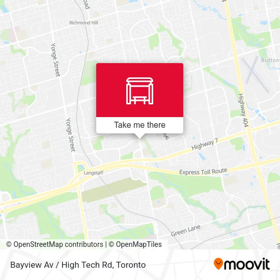 Bayview Av / High Tech Rd map