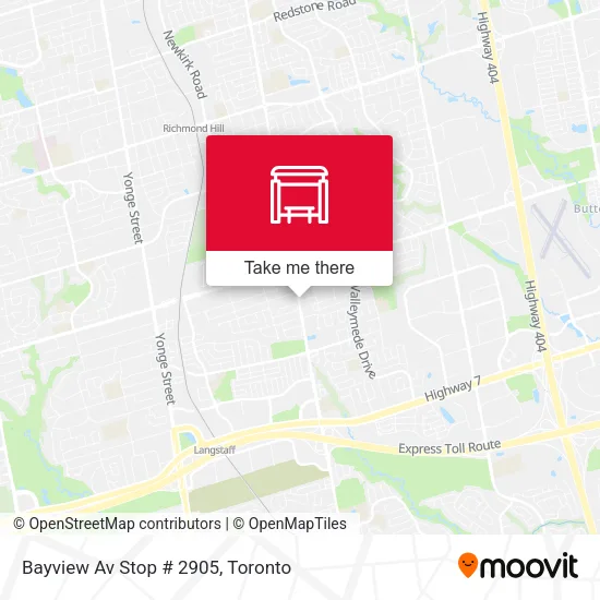 Bayview Av Stop # 2905 map