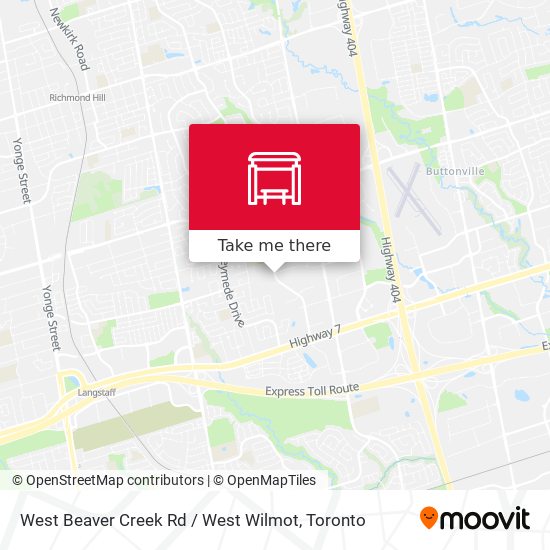 West Beaver Creek Rd / West Wilmot map