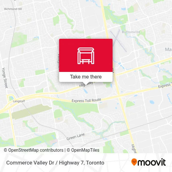 Commerce Valley Dr / Highway 7 map