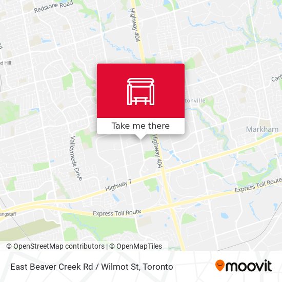 East Beaver Creek Rd / Wilmot St map