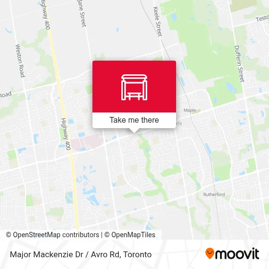 Major Mackenzie Dr / Avro Rd map